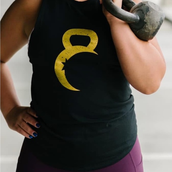 ZYIA Black Kettlebell Moon Tank 🌙Athletic Muscle Tank 🌙Size XL🌙 - Picture 1 of 4